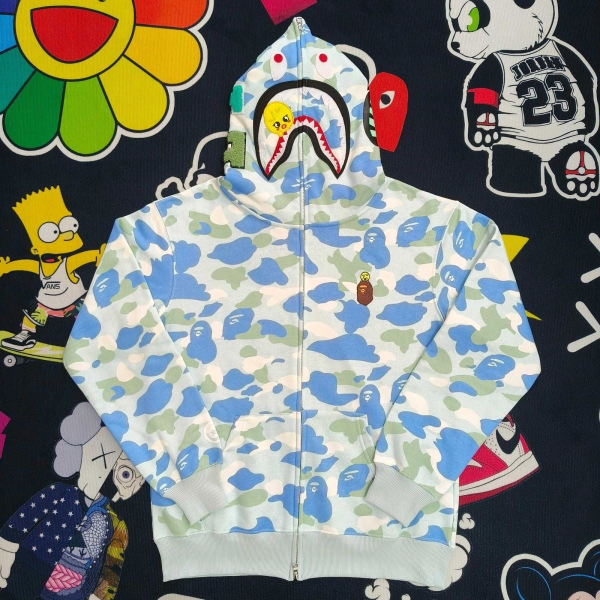 BAPE x Stray Kids Shark Hoodie