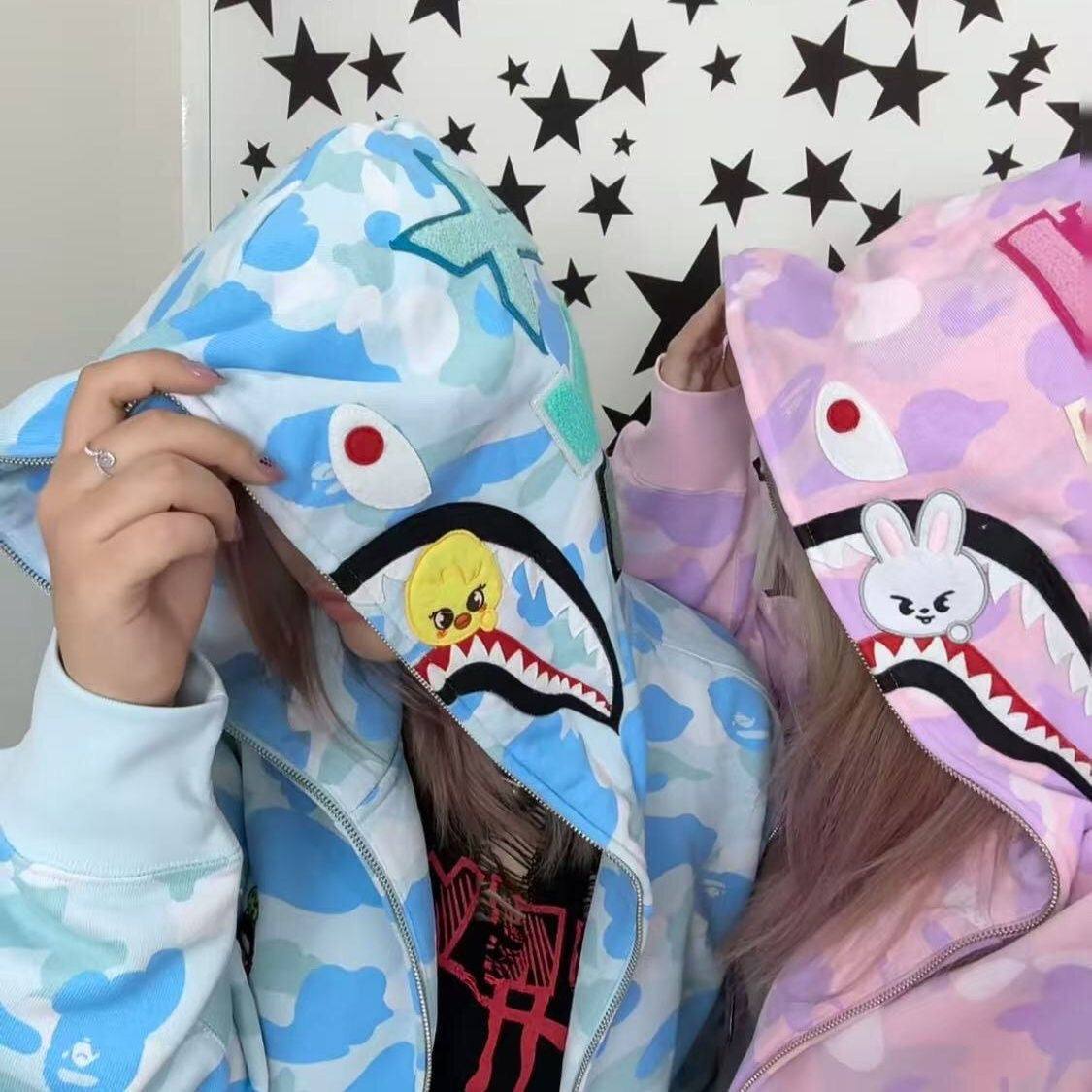BAPE x Stray Kids Shark Hoodie